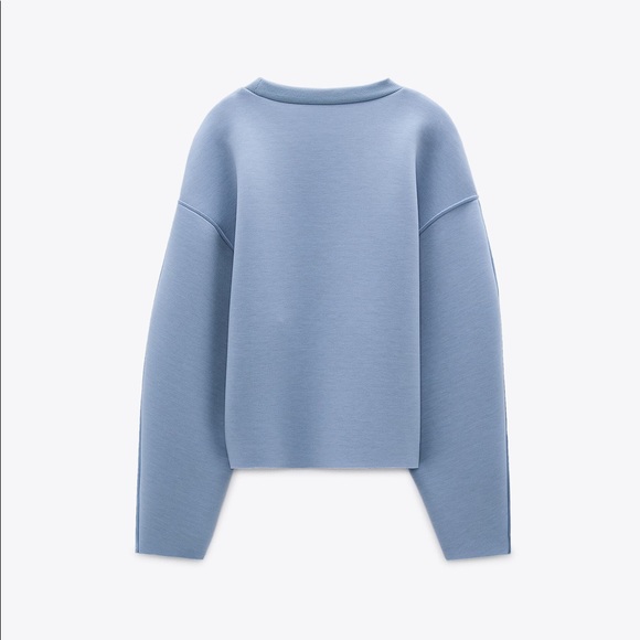 Zara Long Sleeve Blue Top - Picture 3 of 4